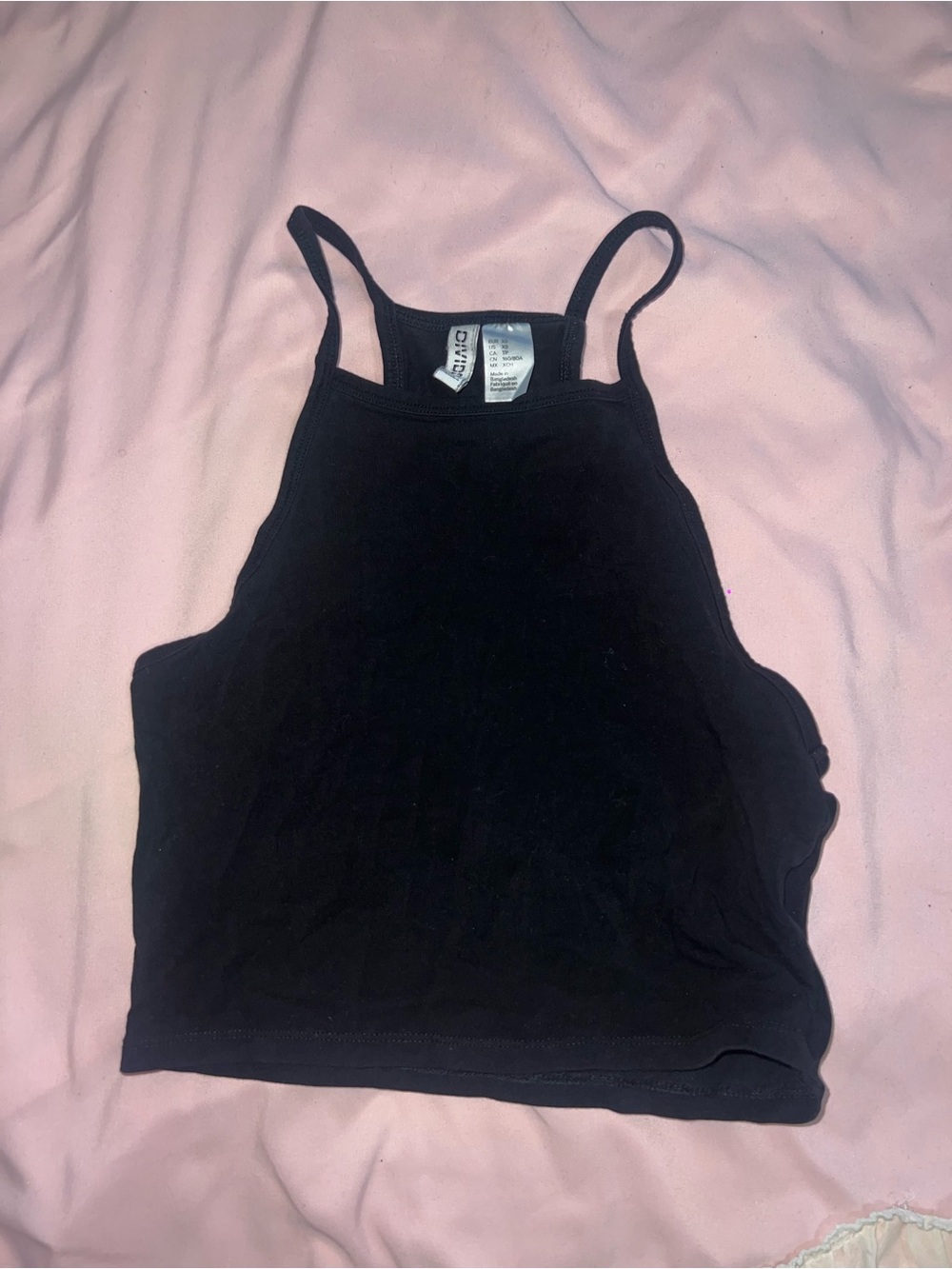 H&M Black High Neck Tank Top